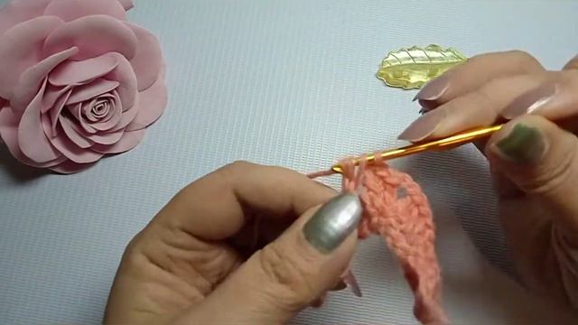 Объемный красивый узор крючком 