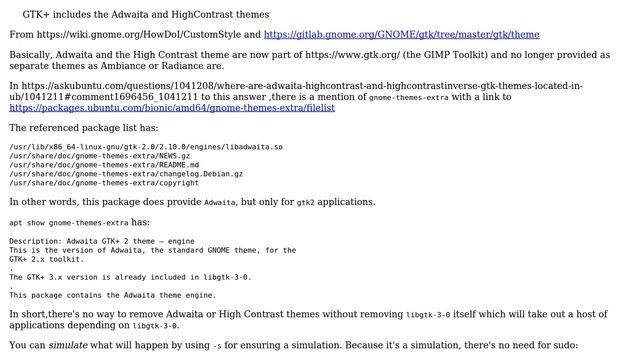 Ubuntu: Where are Adwaita, HighContrast and HighContrastInverse GTK themes located in Ubuntu 18.04