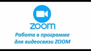 Работа в программе видеосвязи ZOOM