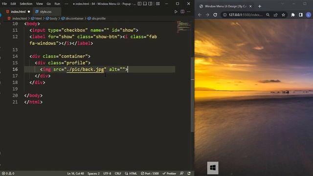 How to create Menu Bar with HTML and CSS | Build Windows Menu UI Design with HTML and CSS