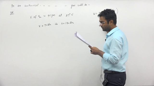 In an isothermal expansion, if the volume of 96 g of oxygen at 27°C is increased from 70 liters смотреть онлайн