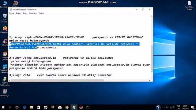 Windows 10 etkinleştirilemedi hatası ,programsız,2017 смотреть онлайн