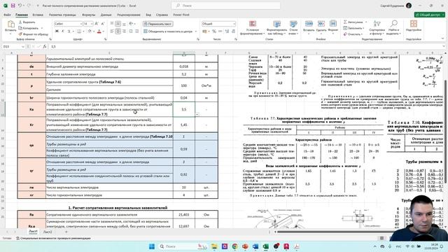 Обзор шаблона по расчету контура заземления. Скачать бесплатно!