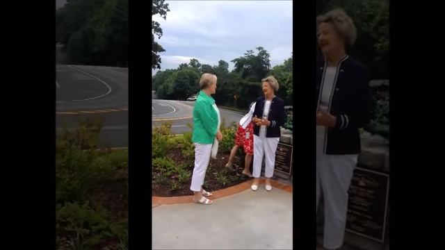 The Sandy Springs Society dedicates a tree to Mayor Eva Galambos