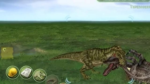 (Jurassic Park Operation Genesis)Тиранозавр против Спинозавра