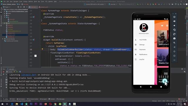 Flutter Foldable Navigation Sidebar | Flutter UI Design Tutorial