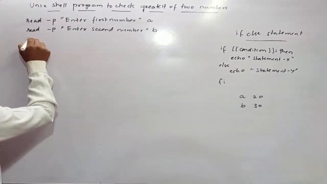 How to write Unix/Linux shell program to find largest of two numbers using if else statement Part-1