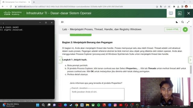 Lab - Exploring Processes, Threads, Handles, and Windows Registry