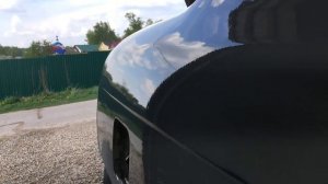 БМВ Е-34 Правое заднее крыло. Выводим жидкую шпатлевку.