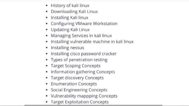 Most advanced starting level Ethical hacking using kali linux   (index)