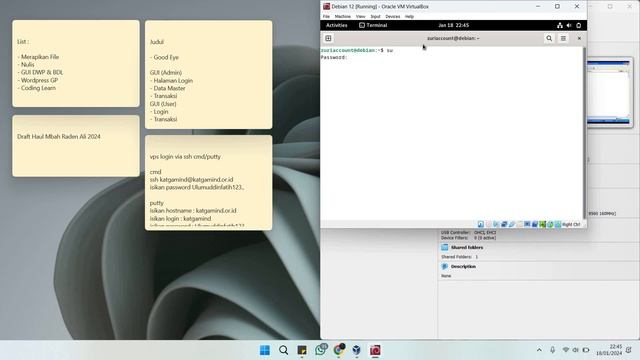 Membuat database di GUI phpmyadmin dan mengecek di Command Line Debian