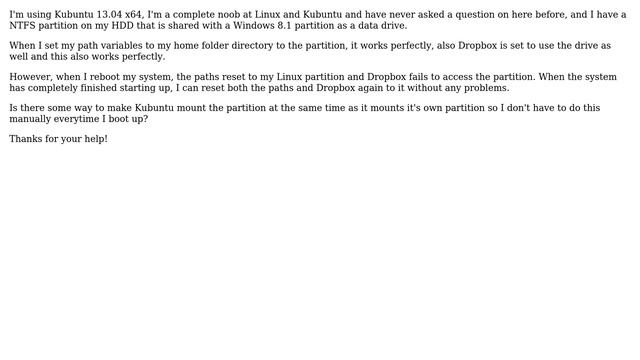 Ubuntu: Kubuntu Fails To Mount NTFS on startup, then succeeds but it's too late смотреть онлайн