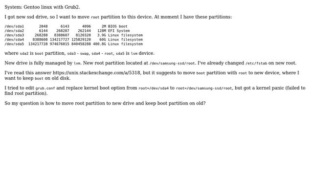 Move root partition but keep boot смотреть онлайн
