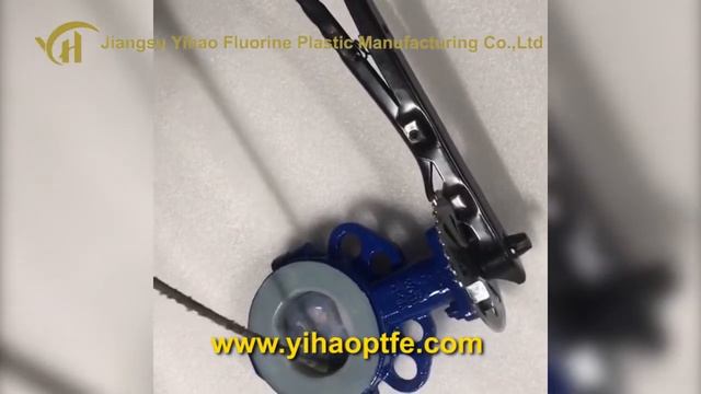 Carbob Steel Wafer PFA PTFE Coated Lining Butterfly Valve