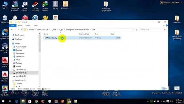 codeigniter 3 restful web service api lesson 6 add MY Model