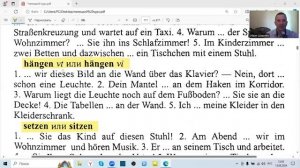 Немецкий язык legen / liegen, stellen / stehen, hangen, setzen / sitzen