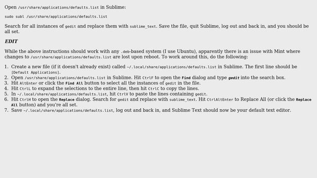 Change default text editor to Sublime Text in Linux Mint (4 Solutions!!) смотреть онлайн