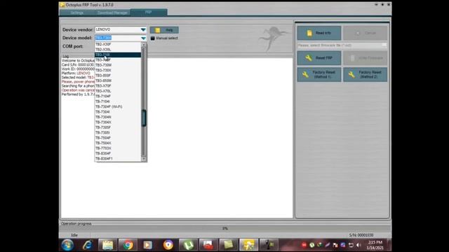 Lenovo Tab 7 (TB3-710i) Frp Bypass|Just a Second One Click|Octoplus Frp Tool