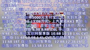 上汽荣威rx3正式上市 售8.98-13.58万元