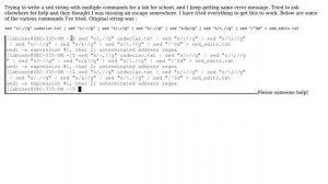 Unix & Linux: sed error -e expression #1, char 2: unterminated address regex (2 Solutions!!)