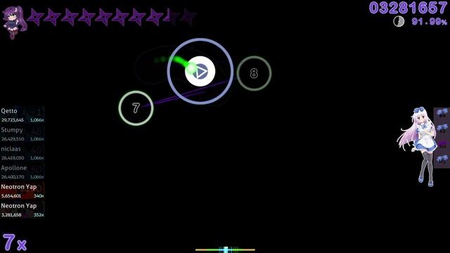 Osu! Seina - Starlight Wonder [Star Reader] 92.79% HD смотреть онлайн