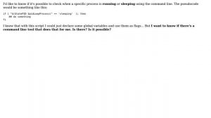 Unix & Linux: Is it possible to check if a specific process is sleeping or running?
