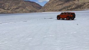 Orange HUMMER On Ice