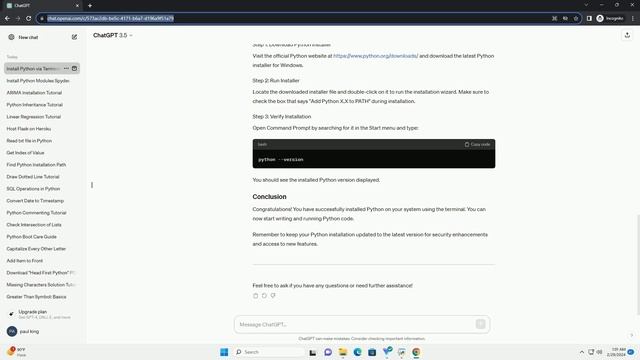 how to install python through terminal