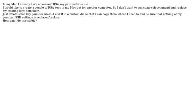 Unix & Linux: Create ssh key pairs to copy elsewhere without messing up my personal ssh setup смотреть онлайн