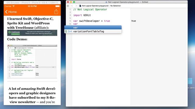 (SPANISH VERSION) Not Logical Operator (Swift Programming Language Reference)