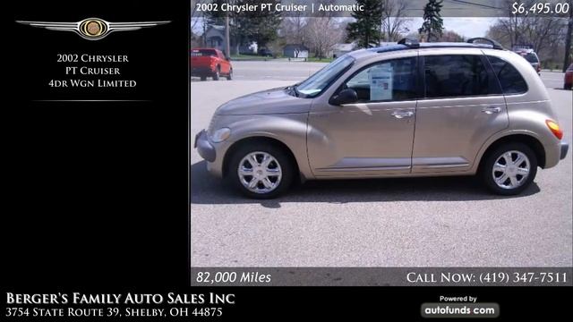 2002 Chrysler PT Cruiser 4dr Wgn Limited  Bergers Family Auto Sales Inc Shelby OH - SOLD