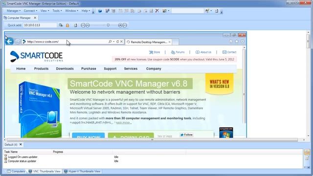 VNC Thumbnails View - SmartCode VNC Manager