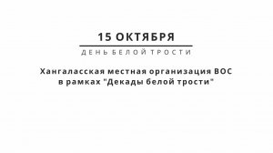 15 октября  День Белой Трости Хангаласская местная организация ВОС в рамках "Декады белой трости"