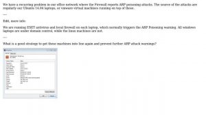 DevOps & SysAdmins: ARP poisoning detected from our linux laptops and vmware clients