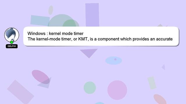 Windows : kernel mode timer смотреть онлайн