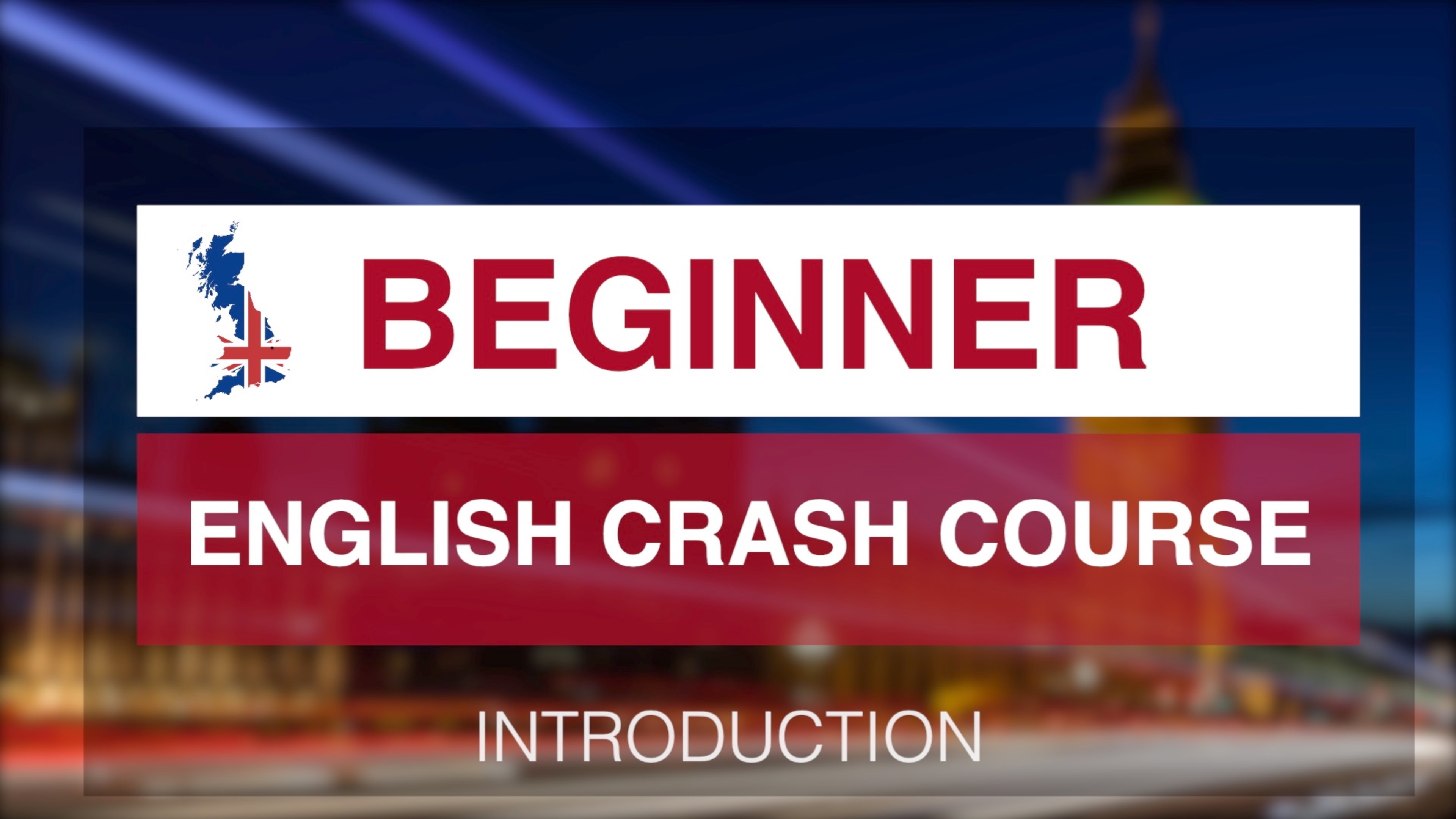 BEGINNER | ENGLISH CRASH COURSE