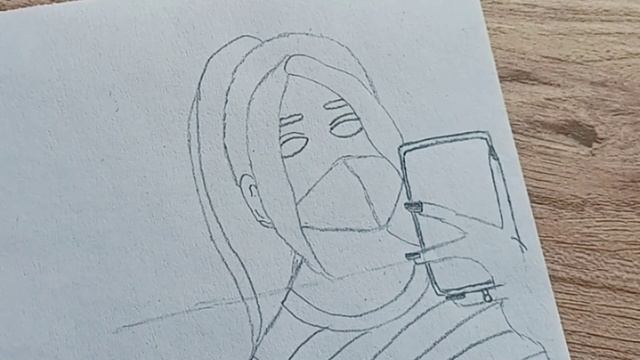 How To Draw A Girl With Iphone Taking Selfie|| Girl Drawing Tutorial For Beginners|| Art Video смотреть онлайн