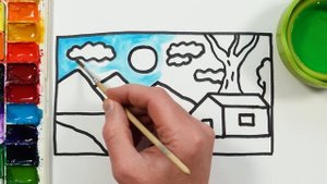 Как нарисовать козу! Рисунки, раскрашивание животных для детей и малышей