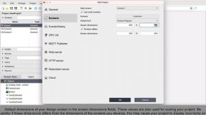 Tesla SCADA for beginners. Project properties. Screens.