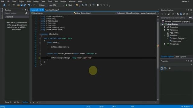 C# How to create Animated glow effect on Button
