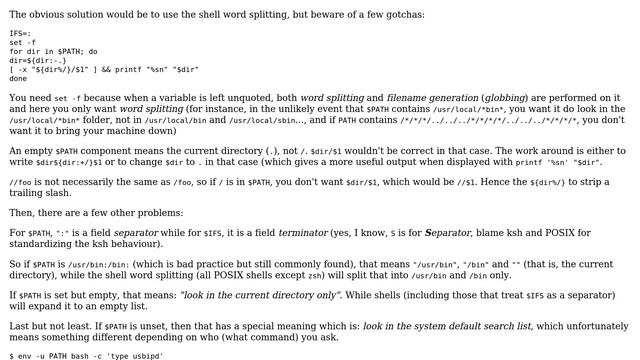 Unix & Linux: What's a safe and portable way to split a string in shell programming?