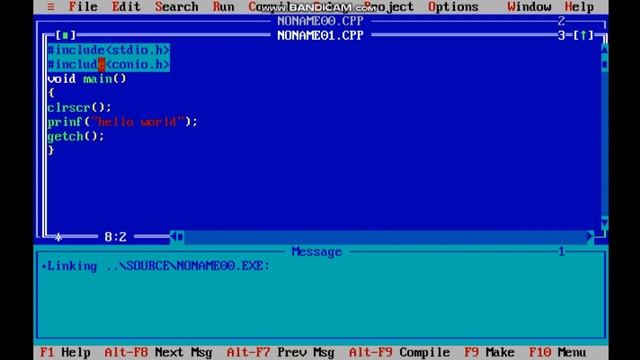 Hello World Program in C Language in Tamil