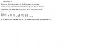 Ubuntu: Encrypted swap partition does not show up in /dev/mapper
