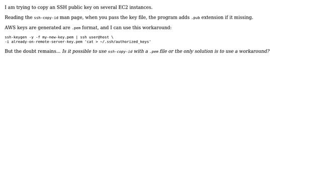 DevOps & SysAdmins: ssh-copy-id doesn't work with .pem files смотреть онлайн