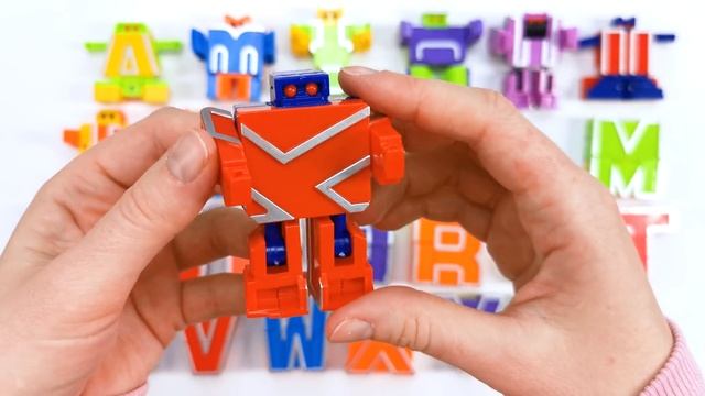 Буквы трансформеры. Трансботы роботы. Английский алфавит.