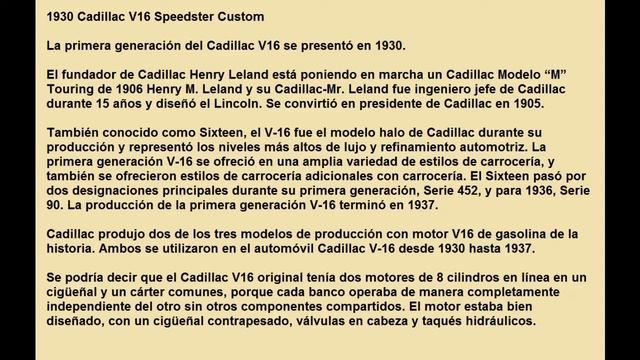 1930 Cadillac V16 Speedster Custom autos смотреть онлайн