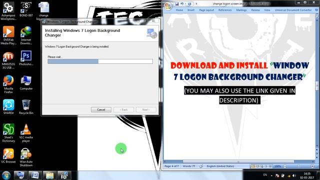 HOW TO CHANGE WINDOWS 7 LOG ON SCREEN BACKGROUND IMAGE( STEP BY STEP) . IN HINDI AND ENGLISH смотреть онлайн