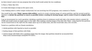 Ubuntu: GUI program to create partition backup image no larger than its files? (5 Solutions!!)