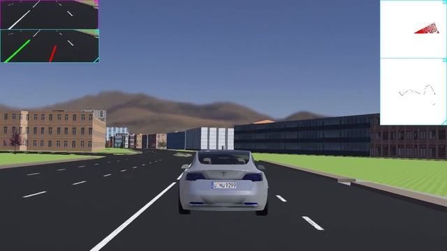 Automated Tesla around TAVF - Lane navigation, GPS guided, Lidar and GPS tracking смотреть онлайн