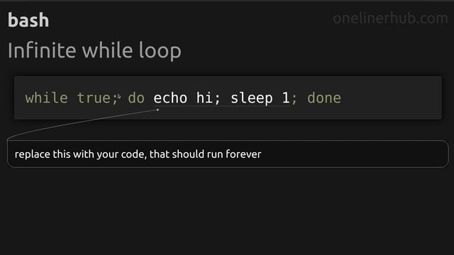 Infinite while loop #bash смотреть онлайн
